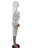 SC Casual Solid Color Long Sleeve Midi Dress XHXF-330