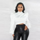 SC Solid Pullover Color Puff Sleeve Top YF-10304