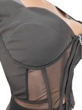 SC Mesh Splicing See Through Tops And Tight Pant Two Piece SetNM-8531