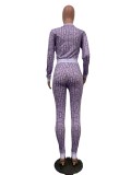 SC Fashion Print Long Sleeve Two Piece Pants Set ORY-5237