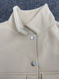 SC Plush Shirt Jacket Coat And Casual Pant Two Piece Set HHF-9128