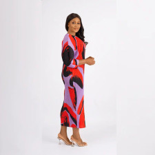SC Casual Fashion Print Maxi Dress YF-10307