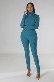 SC Casual Solid High Collar Tight Jumpsuit ME-8244