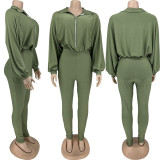 SC Plus Size Fashion Solid Color Zipper Jumpsuit FNN-8694