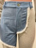 SC Plus Size Fashion Color Blocking Hooded Sweatshirt Two Piece Pants Set JH-322