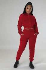 SC Casual Sports Hooded Coat And Pants Two Piece Set FENF-258