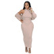 SC Solid Color Vest Dress And Crop Coat Two Piece Set YIM-285