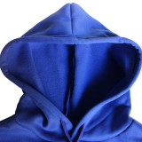 SC Casual Fleece Printed Hooded Sweatshirt Dress XHSY-19481
