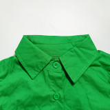 SC Kids Girls Lantern Sleeve Shirt And Short Two Piece Set GMYF-Y6155