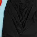 SC Plus Size Fashion Long Sleeve Irregular Maxi Dress NY-10332