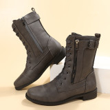 SC Fashion Short Lace-up Martin Boots TWZX-806