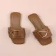 SC Plus Size Casual Metal Decoration Flat Slippers TWZX-318