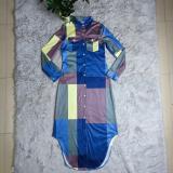 SC Casual Plaid Print Long Shirt Dress GYSF-6070