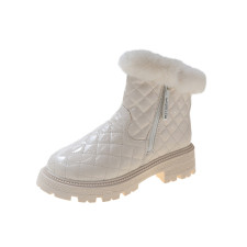 SC Fashion Plush Flat Heel Short Boots TWZX-1001