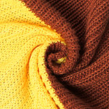SC Plus Size Knits Color Blocking Long Sleeve Sweater Cardigan NY-086
