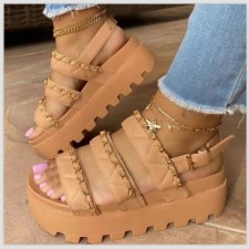 SC Casual Thick Sole Buckle Strap Sandals TWZX-6626
