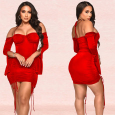 SC Sexy Tube Tops Tie Up Mini Dress BY-6065