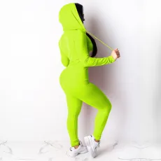 SC Casual Sport Hoodies Pant Slim Two Piece Set TE-4511