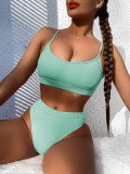 SC Sexy Solid Color Swimsuit Two Piece Set CSYZ-B178W