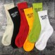 SC Fashion Women And Men Letters Print Solid Color Socks DF-966waizi