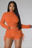SC Fashion Solid Color Pullover And Short Backless 2 Piece Set YD-8681