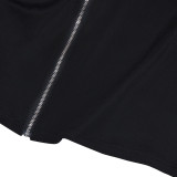 SC Plus Size Color Blocking Stitching Sweatshirt And Pant Two Piece Set SH-390444