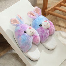 SC Colorful Rabbit Non-slip Home Warm Plush SlippersGJCF-L111