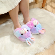 SC Colorful Rabbit Non-slip Home Warm Plush SlippersGJCF-L111