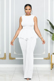 SC Solid Color Sleeveless Ruffles Jumpsuit MIL-L394