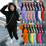 SC Padded Thick Hooded Sweatshirt Pants Casual Sports Suit MIL-L406