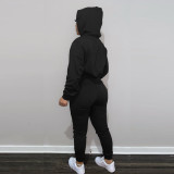 SC Padded Thick Hooded Sweatshirt Pants Casual Sports Suit MIL-L406