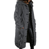 SC Plus Size Solid Sweater Coat GBLH-216#