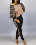 SC Plus Size Fashion Print Long Sleeve Pant Two Piece Set GSRX-3015
