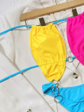 SC Sexy Steel Ring Color Blocking One-piece Swimsuit CSYZ-C803QY