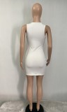 SC Solid Color V Neck Slim Sling Mini Dress HEJ-Y862