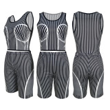 SC Casual Printed Tank Tops And Shorts Sport Suit MDF-5356