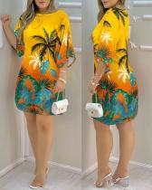 SC Plus Size Fashion Casual Print Dress GSRX-9012