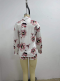 SC Plus Size Bra Top+Long Sleeve Shirt+Shorts 3 Piece Sets GSRX-Q6623