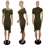 SC Sexy Slim Solid Color Dress LSL-6344