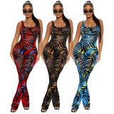 SC Printed Mesh See-through Sexy Jumpsuit ME-8289