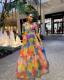 SC Fashion Print Short Sleeve Maxi Dress ZDF-31272