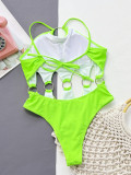 SC Solid Sexy One Piece Swimsuit CSYZ-C915R