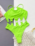 SC Solid Sexy One Piece Swimsuit CSYZ-C915R