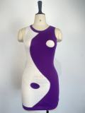 SC Color Block Sleeveless Tight Knit Mini Dress GWDS-230333