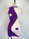 SC Color Block Sleeveless Tight Knit Mini Dress GWDS-230333