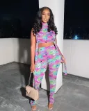 SC Fashion Print Two Piece Pants Set OYF-8315