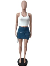 SC Slim Denim Mini Skirt MEM-88473