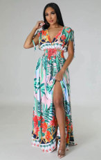 SC Casual Sleeveless Print Maxi Dress XHXF-344