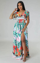 SC Casual Sleeveless Print Maxi Dress XHXF-344