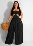 SC Chiffon Backless Wide Leg Jumpsuit ZSD-0576